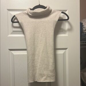 Zara Off-White Turtleneck Top